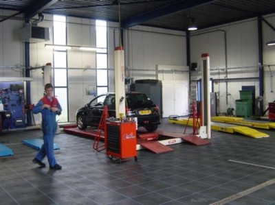 Car repair workshop flooring